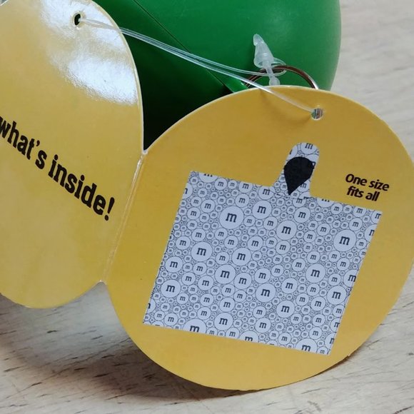 M&M Rain Poncho in Green Ball Keychain - Picture 2 of 6